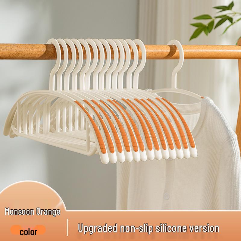 Non-Slip Wide Shoulder Plastic Clothes Hanger - Traceless, No Deformation, Ideal for Coat Drying