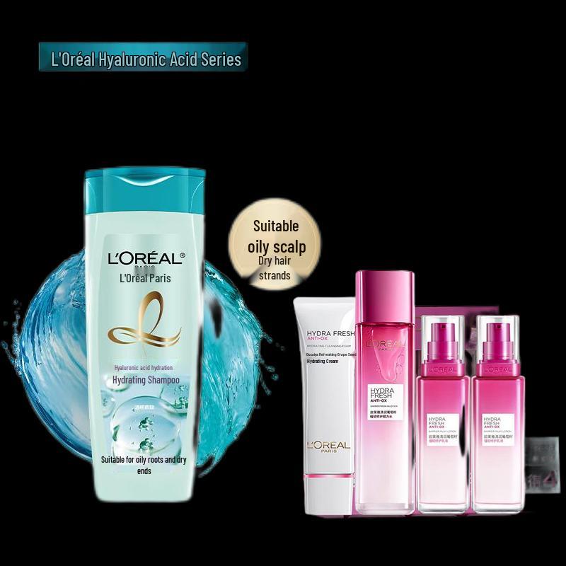 L Oréal Hyaluronic Acid Shampoo & Grape Seed Hydrating Kit