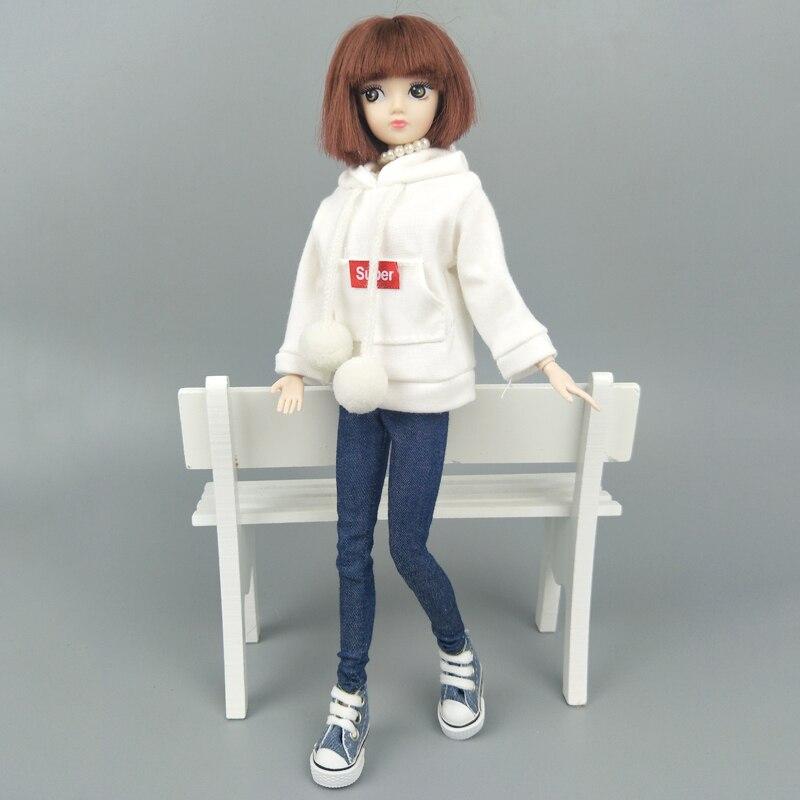 Fashion Doll Clothes Sweatshirt For Barbie Doll Clothes Coat For Barbie Doll Outfits Pants Canvas Shoes 1/6 Dolls Accessories