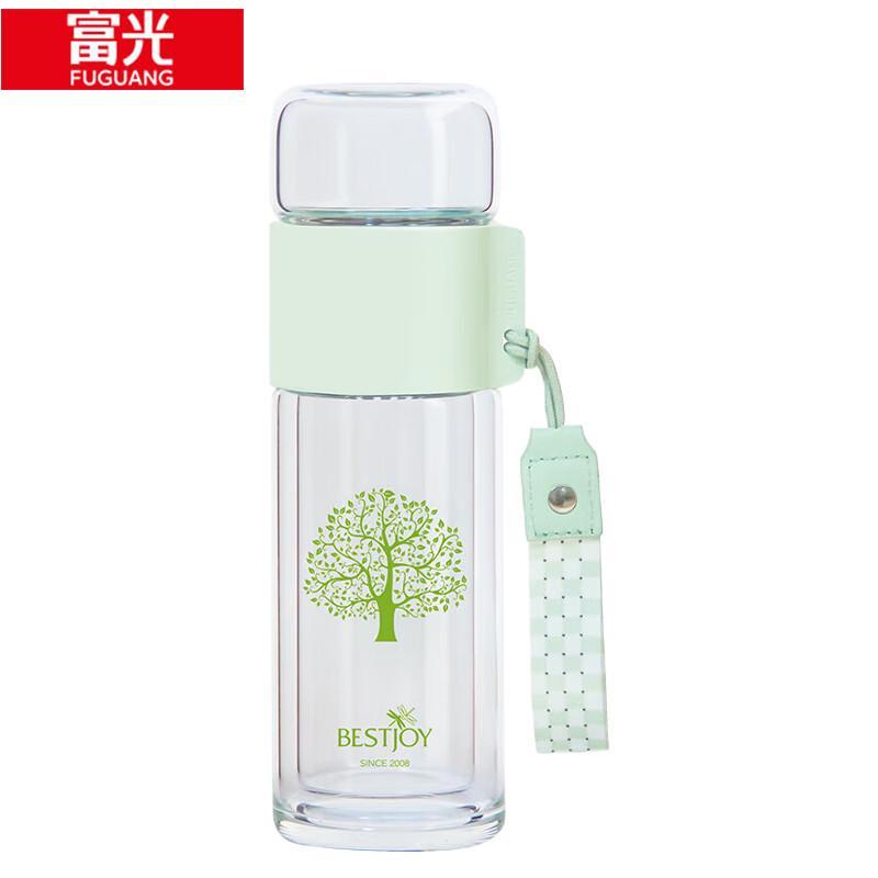 Portable Double-Walled Tea Infuser Glass Bottle