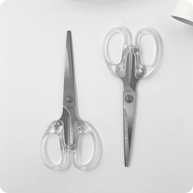 Transparent Minimalist Stainless Steel DIY Scissors for Students and Art Projects