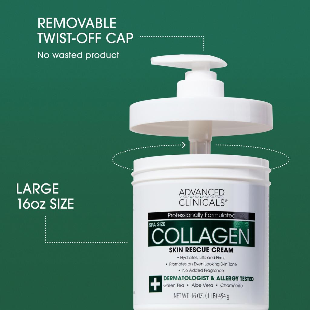 Advanced Skin Rescue Fragrance 16 oz Clinicals, Collagen, Lotion, Free, (454 g)