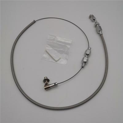 24" Throttle Pedal Cable Stainless Steel Braided Aluminum Ends for Ford Chevy