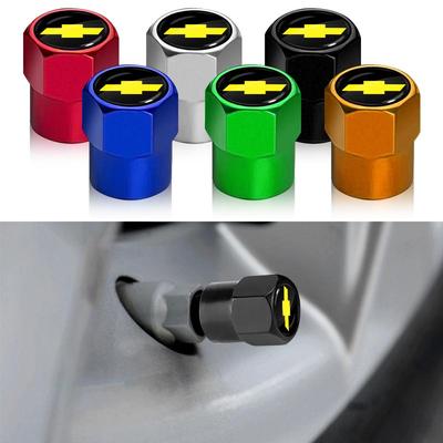 4Pcs Metal Car Tire Valve Caps Wheel Dust Cover Car Sticker For Cruze Sail Onix Corsa Aveo Captiva Sonic Spark Tracker Trax Colorado Malibu