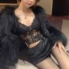 Lace Camisole European and American Retro Sexy Spicy Girl Fishbone Irregular Fashion Vest with Chest Cushion Integrated Top