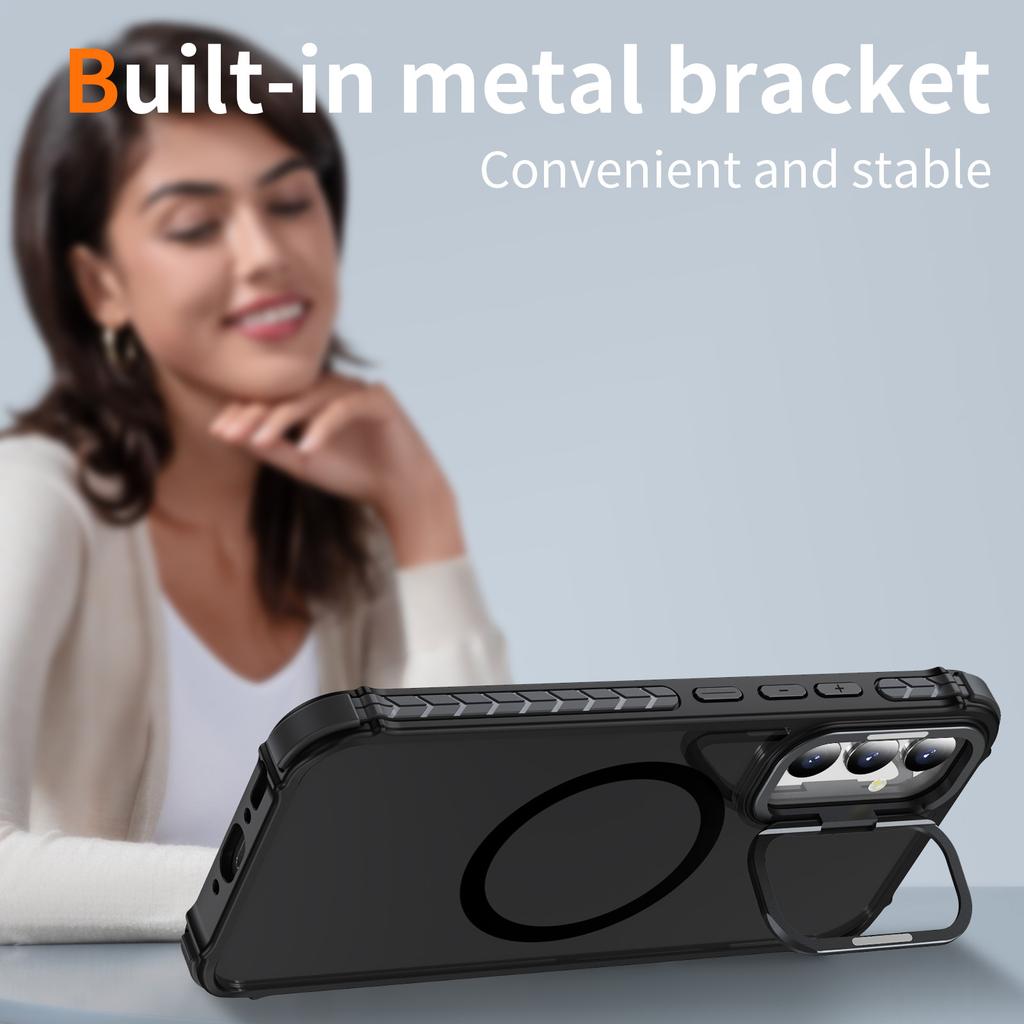 For Samsung Galaxy A54 5G Case with Lens Kickstand Matte Phone Back Cover Compatible with MagSafe