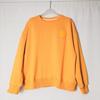 Pure Cotton Washed Terry round Neck Pullover Long sleeve Hoodie Women Loose Casual Love Embroidery Lazy off Season Clearance