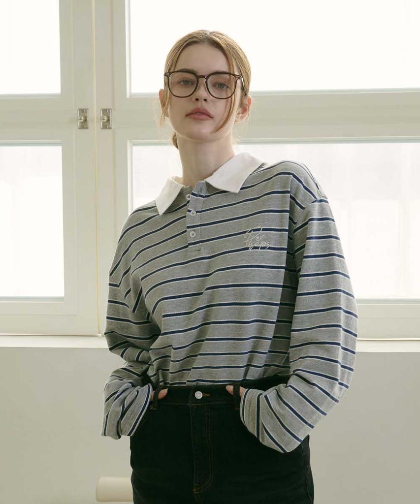 Peohaebseubaianna Striped Polo Shirt