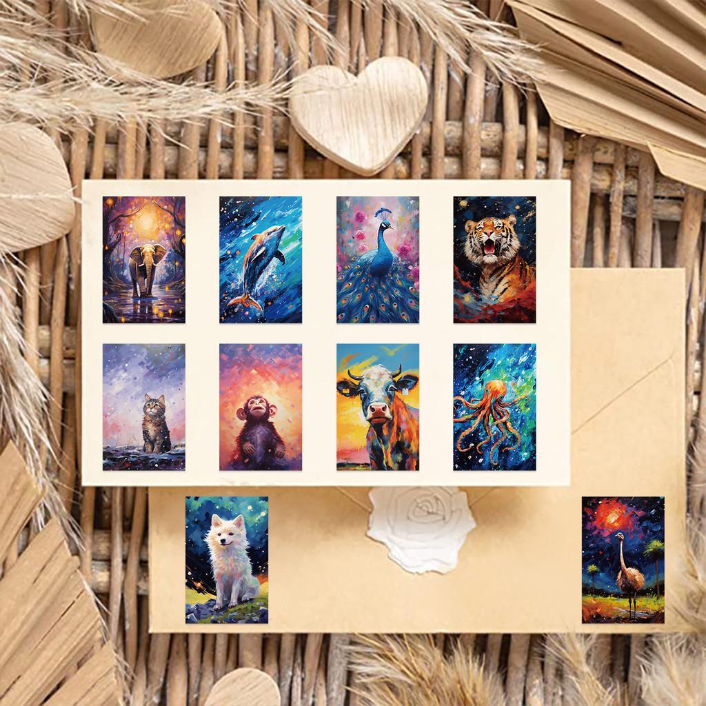 Animal 50pcs Colorful Doodle Stickers Guitar Notebook Luggage Waterproof Decals