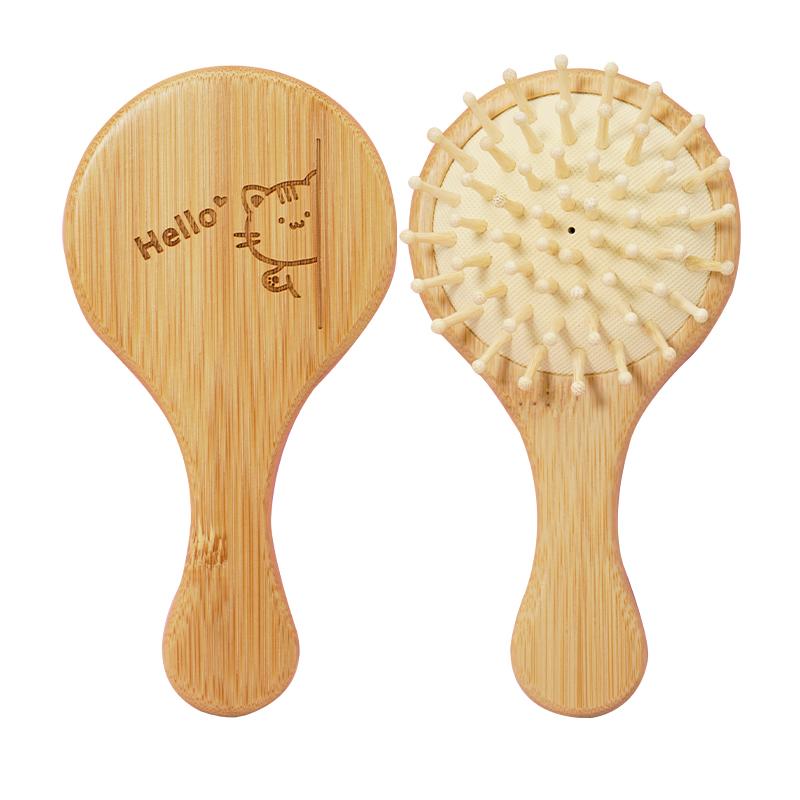 Cute Cat Wooden Comb Bamboo Massage Hair Combs Natural Anti-static Hair Brushes Hair Care Massage Comb Hairdressing Styling Tool