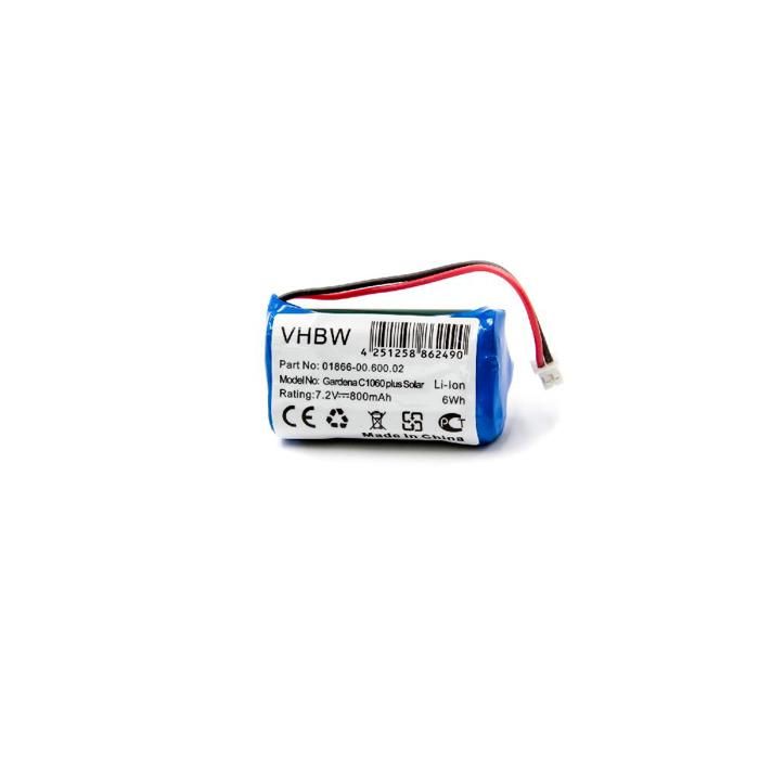 Vhbw Batterie Compatible Avec Gardena C1060 Plus Solar Outil De Jardinage 800mAh, 7,4V, Li-ion