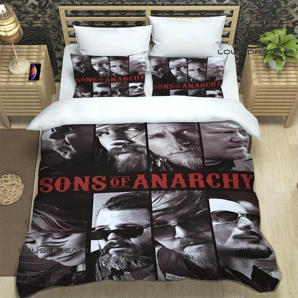 

Sons of Anarchy Комплекти постільної білизни з принтом у ретро стилі Вишуканий набір речей підодіяльник комплект постільної білизни розкішний подарунок на день народження EU single(135x200cm)