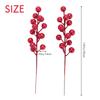 AEE4-20 Pack 8Inch Artificial Christmas Red Berries Stems For Christmas Tree Ornaments,DIY Xmas Wreath,Holiday And Home Decor