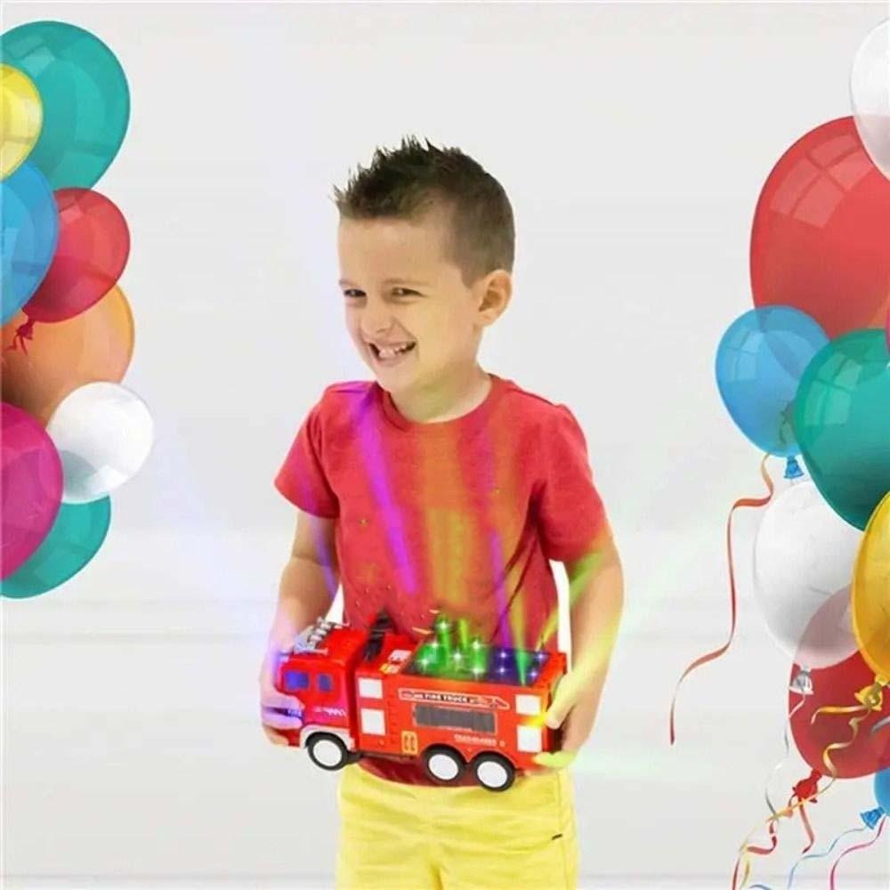 Magnetic Fire Truck Toy Flashing LED Engineering Vehicles Toy  Birthday Gift
