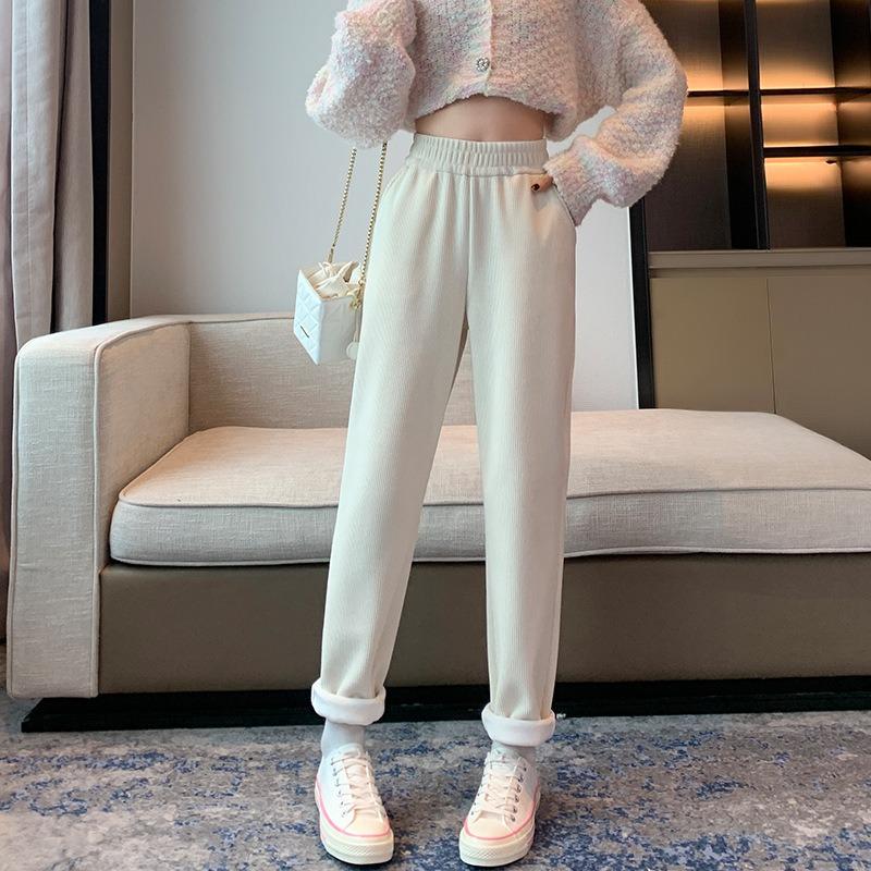 Harlan Pants Women's Autumn and Winter New European Cotton Velvet Sweatpants Loose Corduroy Casual Radish Pants