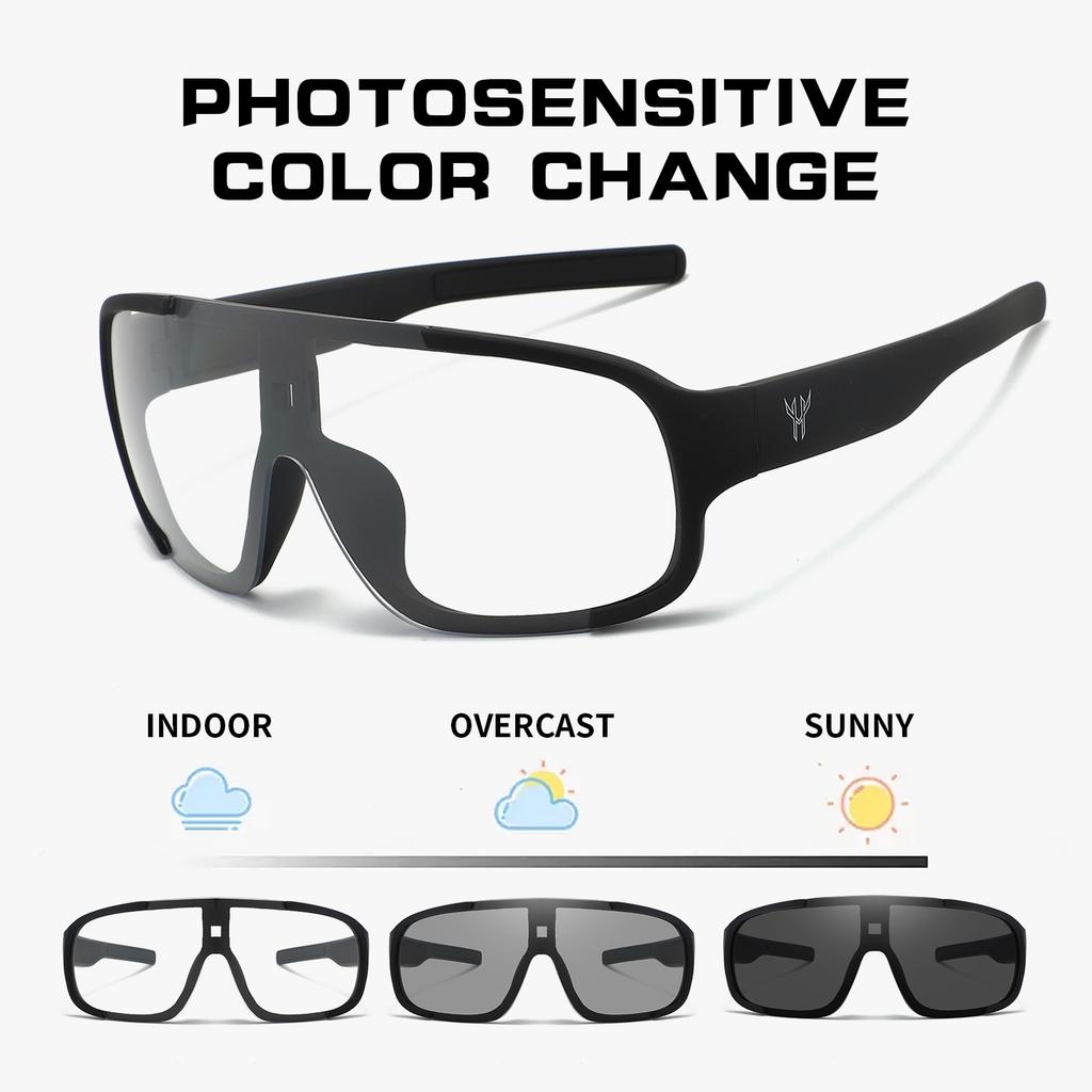 New Pochromic Cycling Glasses Men Women Outdoor Sports Sun Glasses Bike Bicycle Eyewear MTB Baseball Softball Sunglasses
