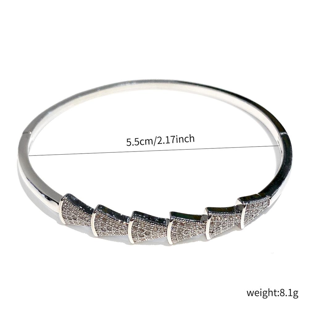Fashionable Light Luxury Copper Inlaid Diamond Bracelet Accessories Retro Versatile Bracelet
