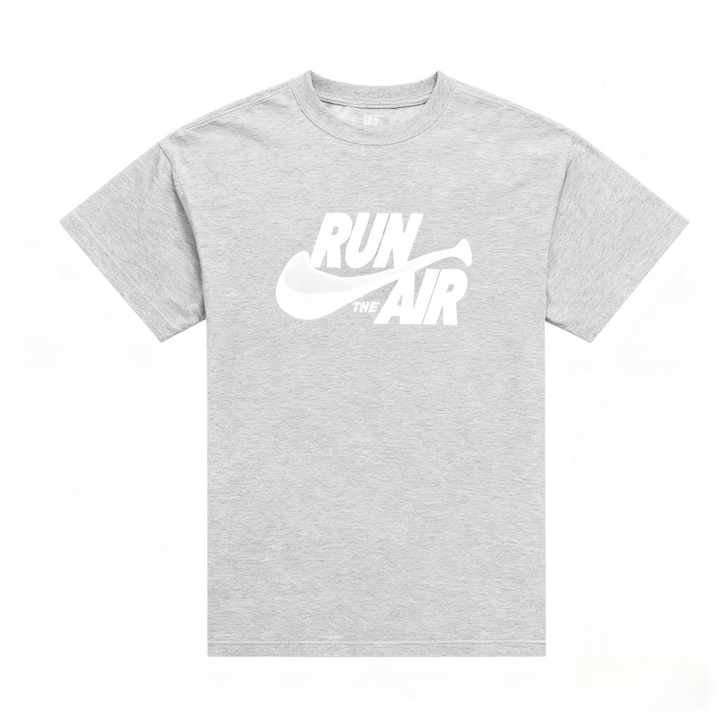 Sporty Black T-Shirt with Run The Air Print Trendy Athletic Style Material Great for Active Lifestyle and Streetwear Enthusiasts
