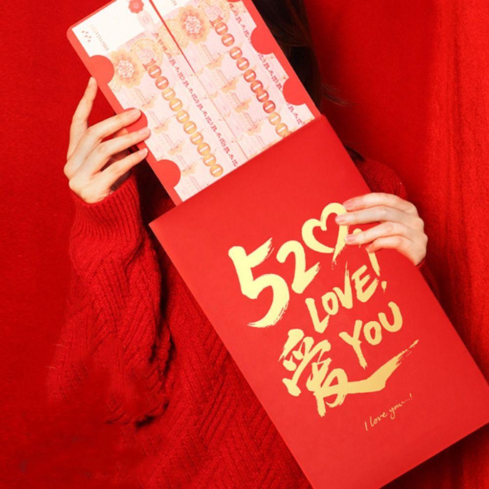 Paper Money Envelopes Traditional Red Pockets Red Packet Lucky Money Bag Birthday Celebration