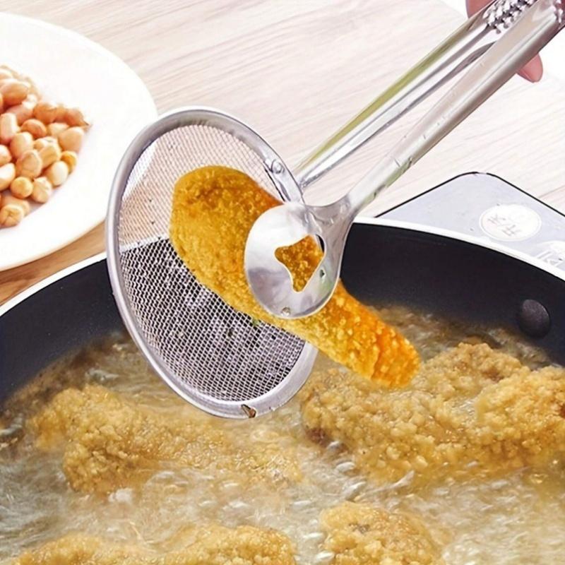 Stainless Steel Skimmer for Frying Food, Oil Strainer and Tofu Filter, Modern Kitchen Tool