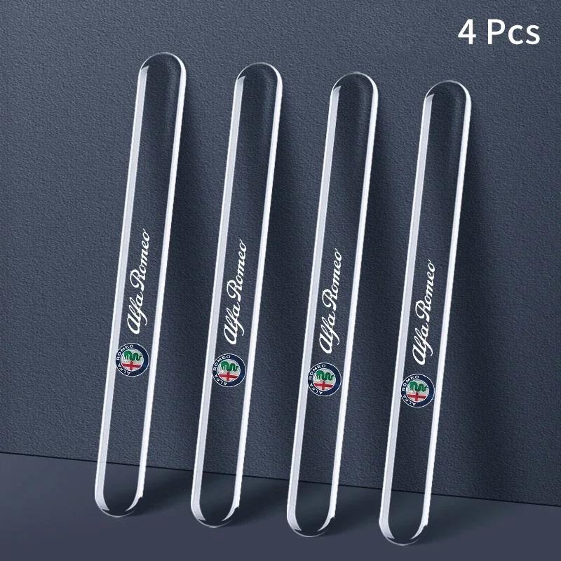 

2026 Hot Sticker 4pcs Car Door Edge Transparent Anti Scratch Protection Strips For Alfa Romeo Giulietta GT 159 147 156 Brera Giu