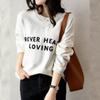 Sweatshirt Women's Fashion Crew Neck Loose Top Casual Pocket Print Pullover