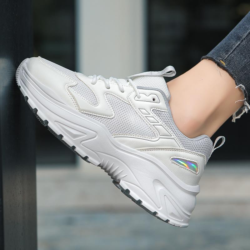 New thick-soled heightened breathable wear-resistant non-slip dad shoes casual sports shoes large size