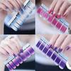 Glitter Gradient Color Full Wraps Polish Stickers Decal Strips Self-Adhesive Sets For Women Girls