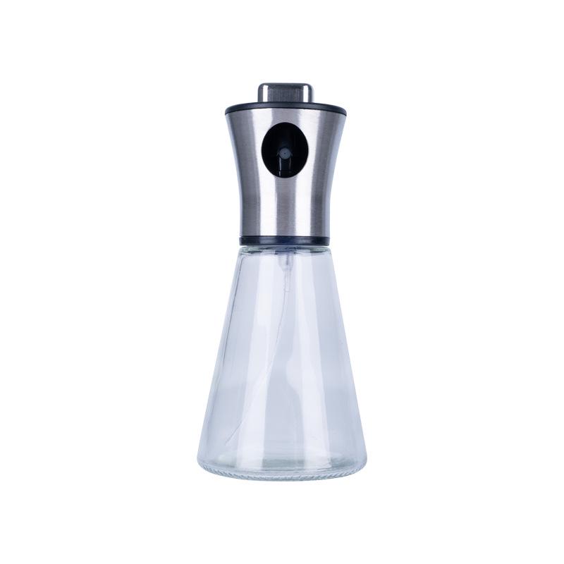 304 Stainless Steel Glass Oil Spray Bottle - Press for Controlled Oil Dispensing