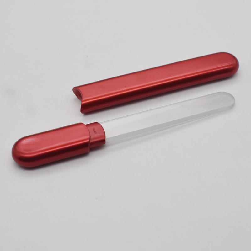 Portable Nail File Glass Buffer Crystal Fingernail Shaper Manicure Tool Double Sided Durable Polishing Strip Ergonomic Handle