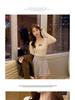Lace Spliced Brushed Warm Long-Sleeve Women's T-Shirt, Slim Fit, Perfect for Autumn/Winter Layering or Solo Wear.