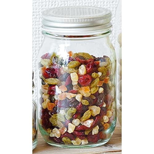 Aderia Silver Cap Storage Jars, 450mm, Set of 6, Glass Storage Containers, Canisters, Airtight Containers for Condiments, Coffee, and Beans, M6579