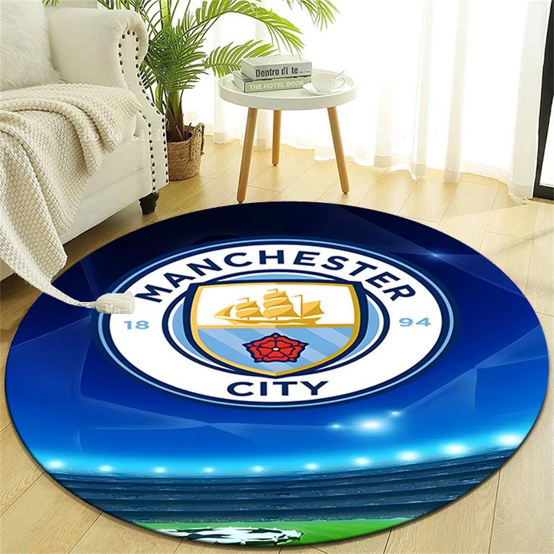 1pc Football Team (32) Design Printed Area Round Carpet for Bedroom Living Room Home Decor Rugs Mat Non Slip Mat Rug for Bedside