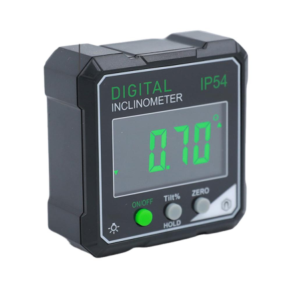 Digital Angle Finder 4-Side Magnetic Angle Gauge Digital Level Box LCD Display Anti-Slip for Woodworking Measuring Tool 4x90°
