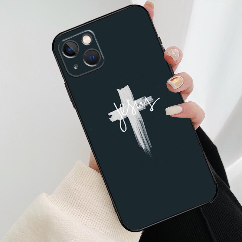 Christ Jesus Bible Verse Cross Phone Case For iPhone 17 Pro Max 16 15 11 13 12 14 Pro Max mini 15 16 Plus 16e 17 Air Cover