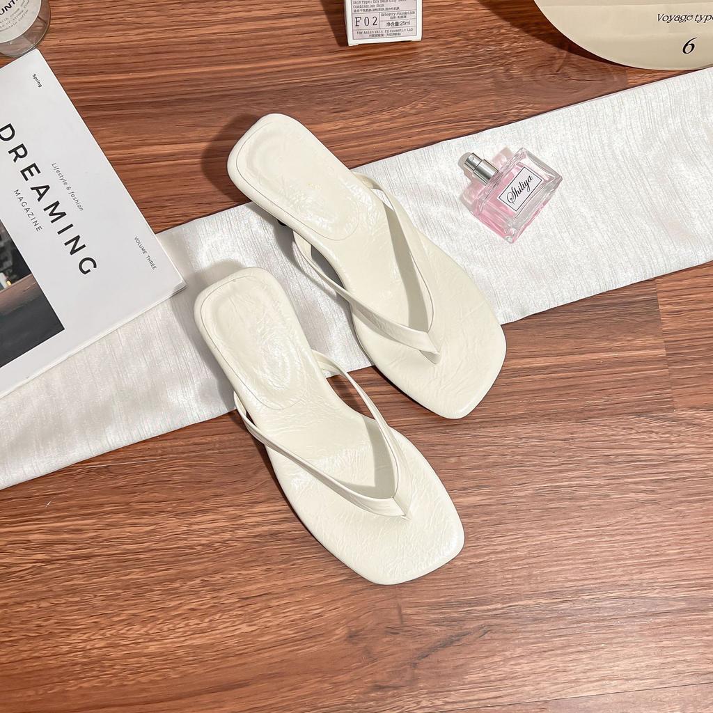 Summer New High-heeled Sandals Women's High-end Flip-flops Toe Slippers Women's Shoes with Heels To Go Out