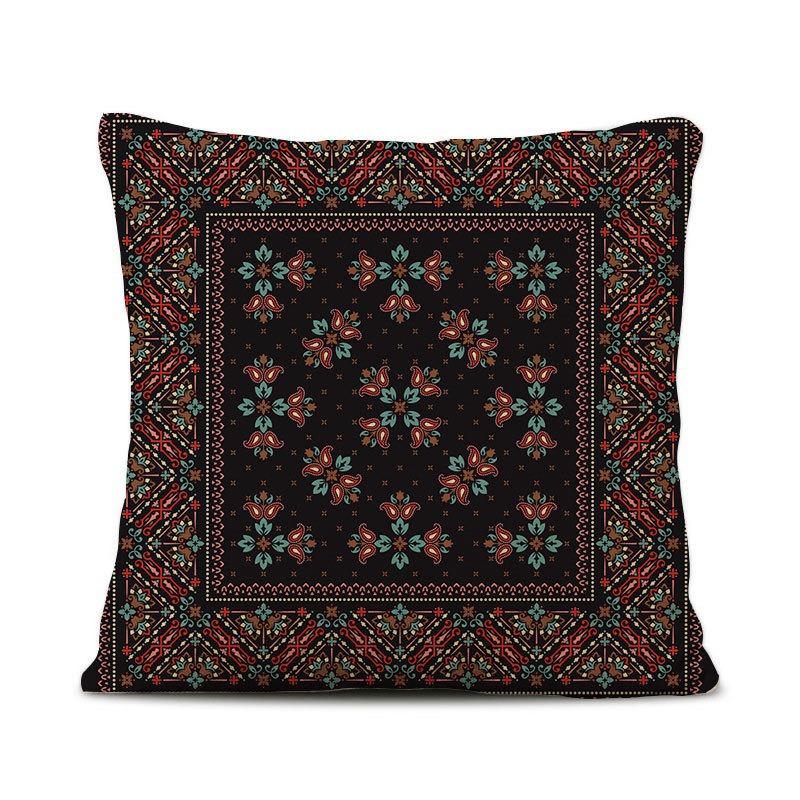 Retro Persian Style Turkish Waist Pillow, Luxury Ethnic Palace Style B&B Hotel Model Room Decoration Sofa Pillow