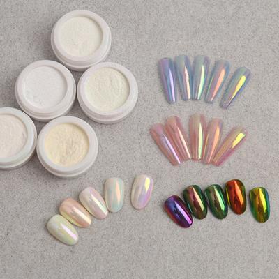 Yousheng 0,3g Nail Art Puder Sichere Inhaltsstoffe Leuchtende Farbe Nicht-Irritierend Glänzender visueller Effekt Mehrere Stile Nagel-Aurora-Puder DIY Maniküre-Design