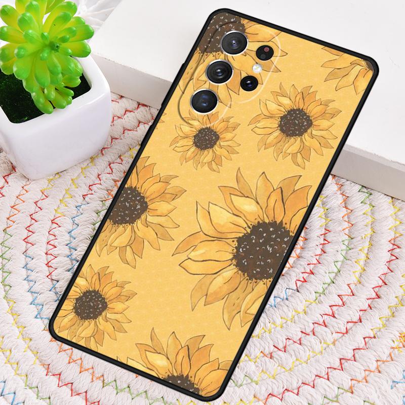 Sunflower TPU Phone Case For Samsung Galaxy Note 10 Pro S26 S25 S24 S23 S22 Ultra Plus S21 FE S20 Shockproof Cover