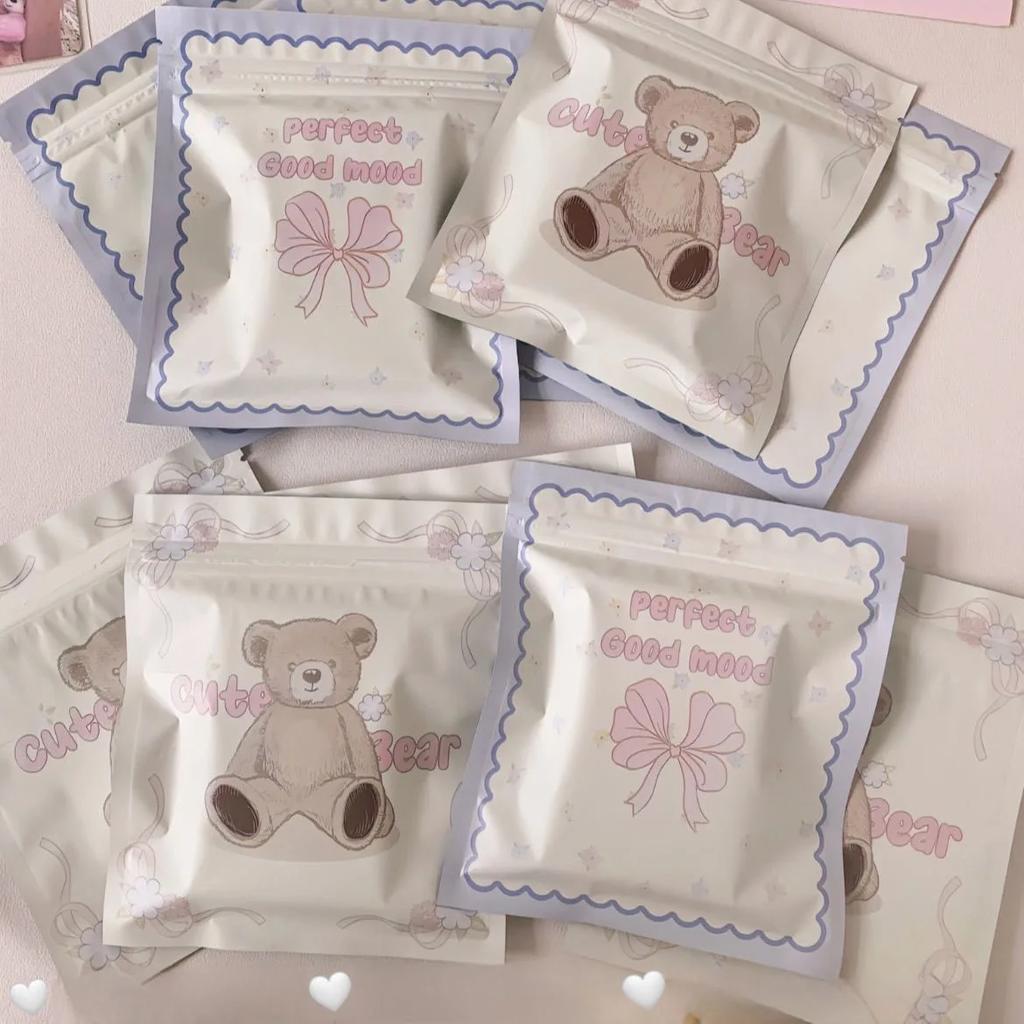 20 ks Roztomilý Víla Medveď Mašľa Matný Ziplock Vrecko Dievčenské Darčeky Kpop Balenie Fotokarty Domáce Materiál Slepého Vrecka Dievčenský Stolový Organizér