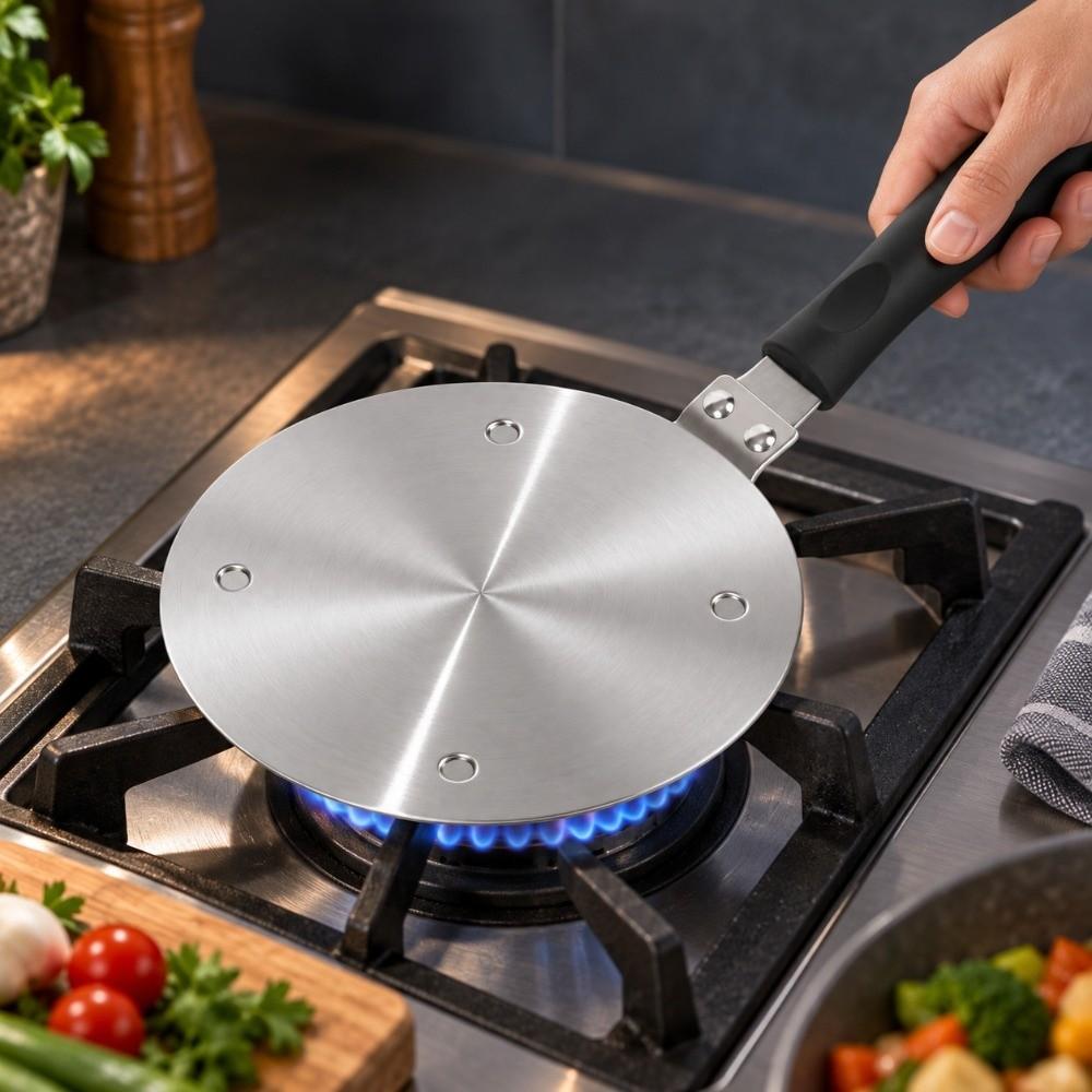Stainless Steel Heat Conduction Plate Anti-Burn Pot Bottom Protector Plate  Kitchen Cooking