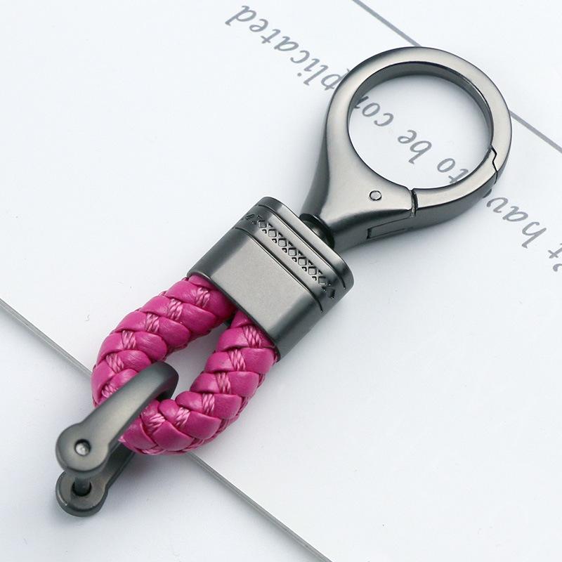 Braided Rope Sub-Gun Printing Keychain Men'S And Women'S Waist Hanging Big Head Chain General Car Key Bag Accessories
