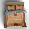 Basketballplatz-Design. Bettwäsche Bettbezug-Sets Bettbezüge Kissenbezüge Geschenke (1 * Bettbezug 2 * Kissenbezüge, ohne Bettdecke)