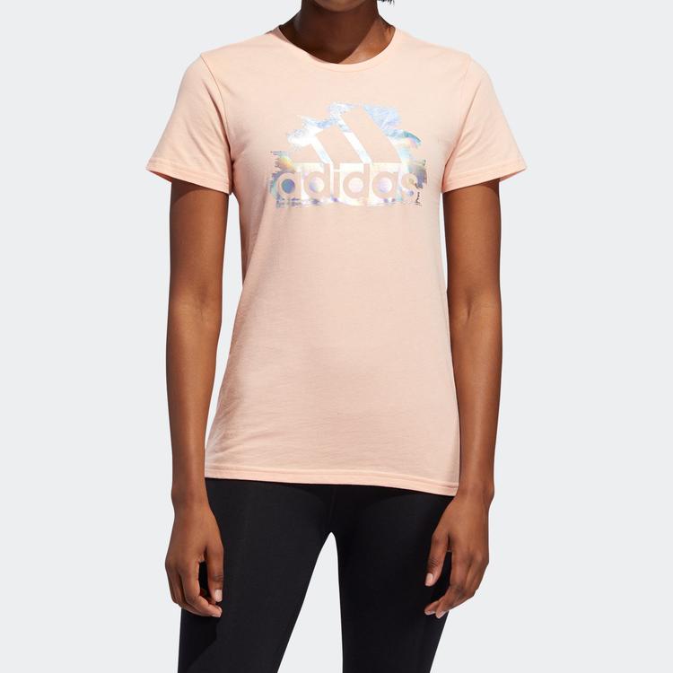 adidas T Shirts Women's Pink Crew Neck Moderate ED8145