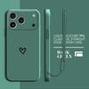 With Lanyard Love Case for Apple iPhone 17 Pro Max XS XR 15 11 13 Mini 7 8 Air 12 Plus 16 Phone Cover