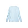 Nike Logo Print Round Neck Quick-Dry American Vintage Long Sleeve T-Shirt Women Tops Joyful-Ocean-Blue Silver DX0309-442