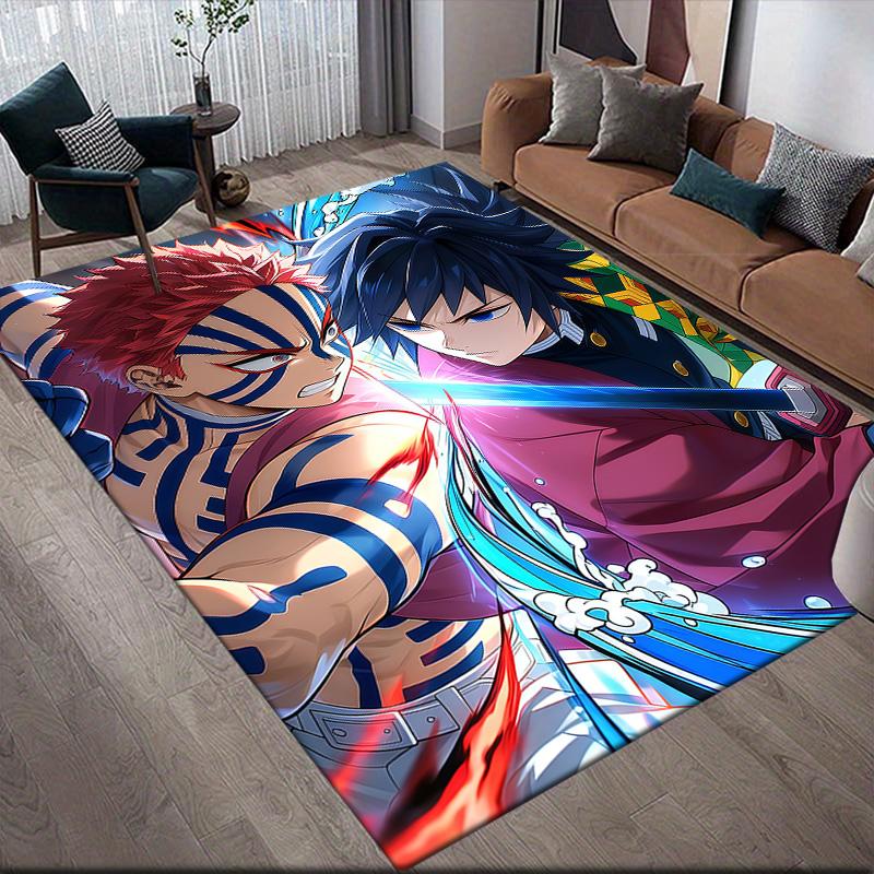 

Demon Slayer Villains Anti-Slip Floor Mat, Rectangular Carpet for Living Room & Entertainment Area 60x90cm