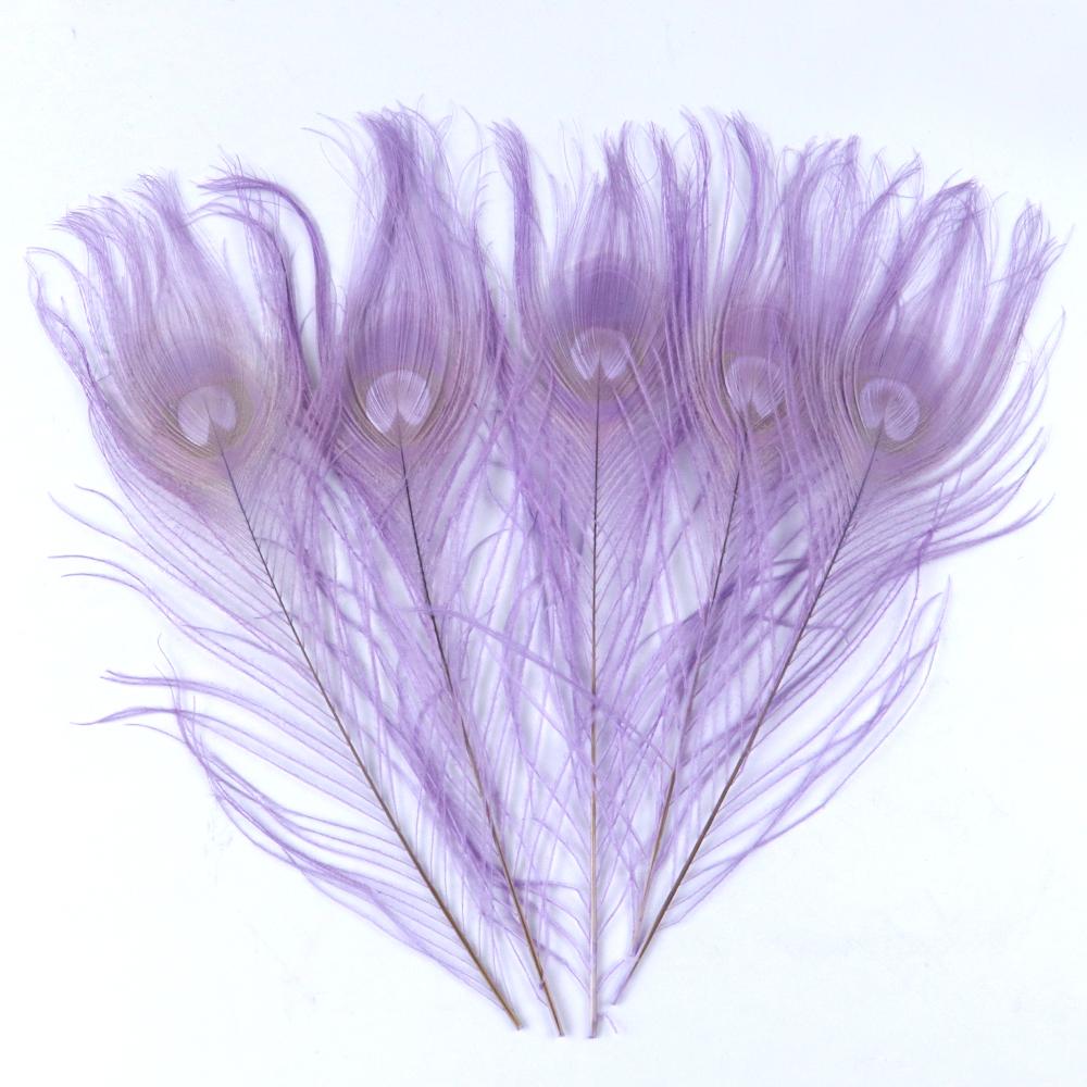 Dyed Peacock Feather 25-30cm for DIY Craft Vases Creative Hat Costume Party Wedding Carnaval Holiday Floral Decoration