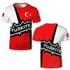 Türkiye Flag 3D Printed T-shirt Türkiye Style Pattern Men's Top Summer Fashion Football Short Sleeve Sweatshirt