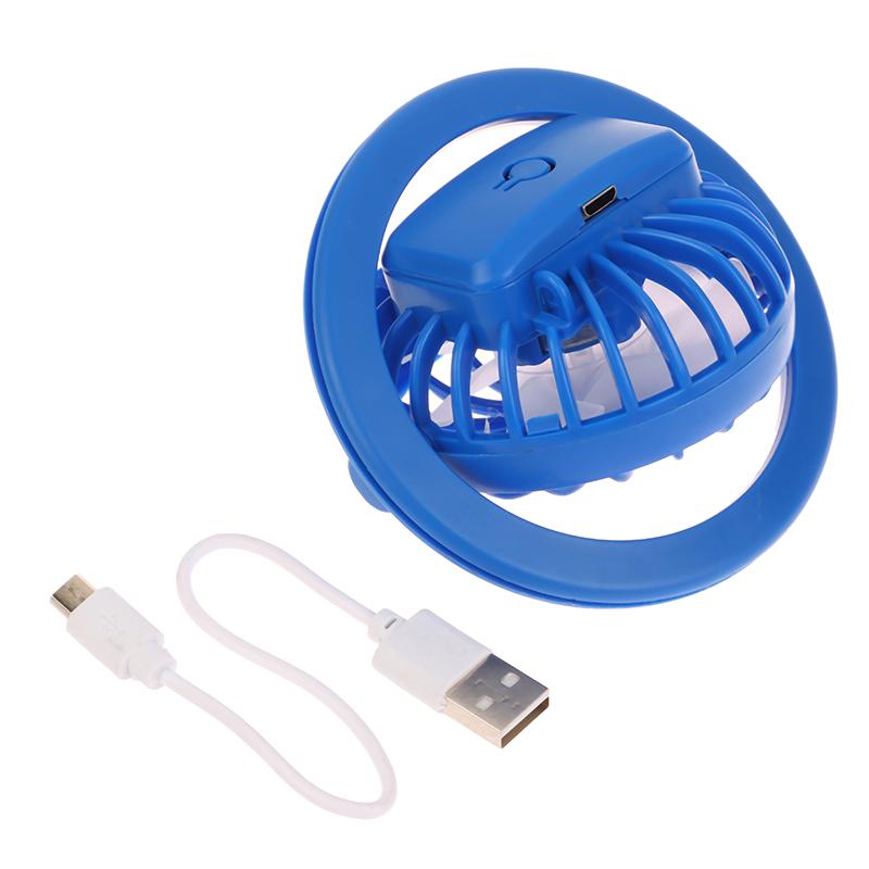 Usb Charging Fan 360° Rotating Small Fan Cooling Fan Portable Fan For Children Summer Fan Hat Accessories
